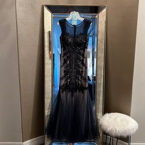 Navy evening gown